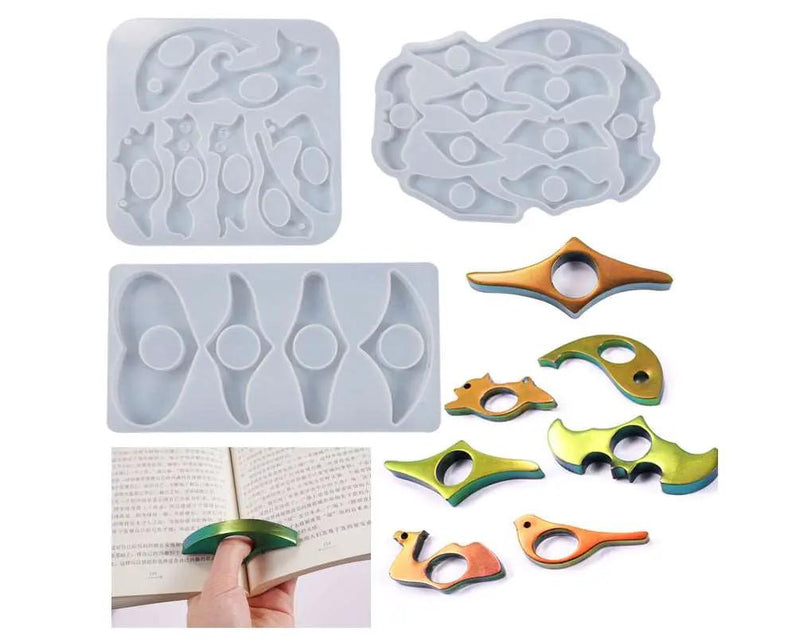 Book Page Holder Moulds Epoxy Resin Casting Thumb Bookmark Resin Moulds Reading Ring for Readers, Book Lovers, Bookworm, Teacher by Resin Art NZ
