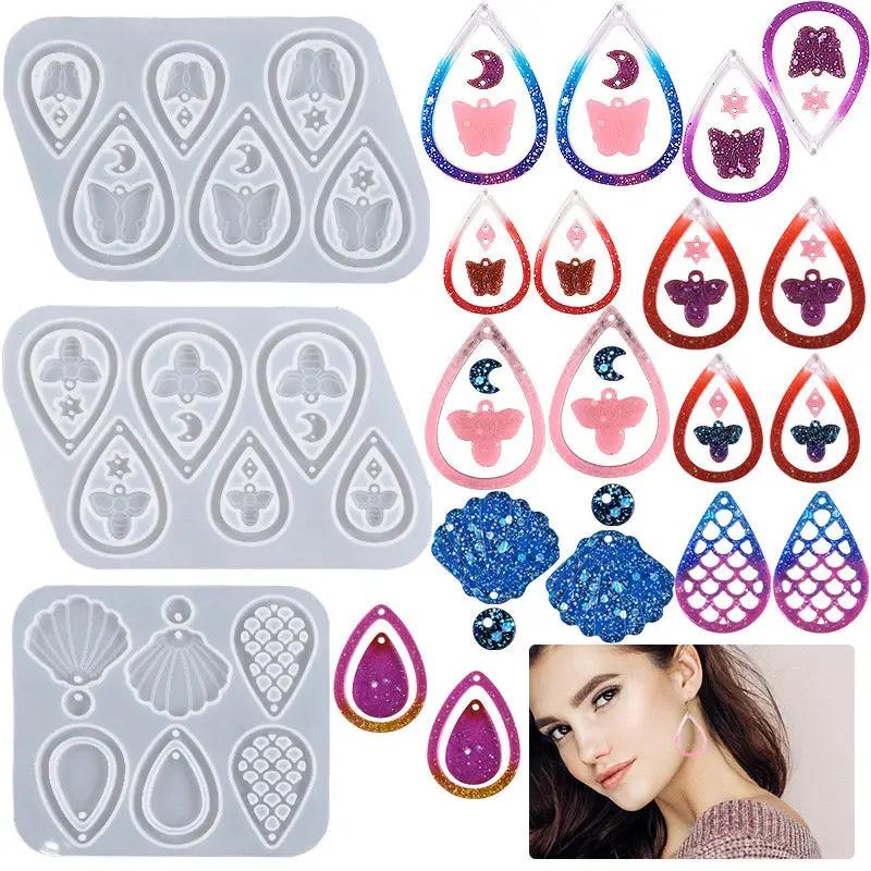 DIY Silicone Resin Moulds Earrings Pendant Epoxy Casting Moulds - 26 by Resin Art NZ