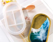 Plate Moulds - Large Tray Resin Mould, Craft Jewelry Making Tools Epoxy Mould Resin Mould Silicone Mould (Oval) by Resin Art NZ