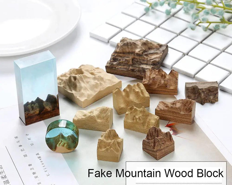 Fake Mountain Resin Epoxy Craft Wood Natural Snow Mountain Dried Flower Resin Decorative Craft DIY Ring Pendant Micro Landscape Making for Jewelry by Resin Art NZ