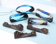 Fake Mountain Resin Epoxy Craft Wood Natural Snow Mountain Dried Flower Resin Decorative Craft Pendant Micro Landscape Making for Jewelry - 2 by Resin Art NZ
