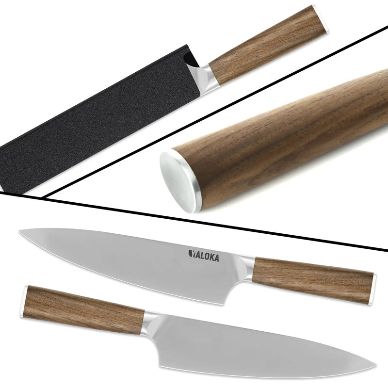 Chef Knife - 8-Inch Professional Japanese Kitchen Knife, Ultra Sharp Gyuto Knife Full Tang Ergonomic Natural Wood Handle, Cooking Knife With Gift Box - 8Inch Chef Knife by China Dropship