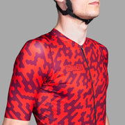 Euro Cycling NZ Clothing Bioracer Spitfire Jersey SS Red Noise Bioracer Spitfire Jersey SS Red Noise Cycling Jersey | NZ