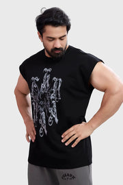Ash Capsleeves Tank Black by Fuaark Nz