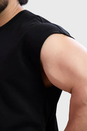 Ash Capsleeves Tank Black by Fuaark Nz