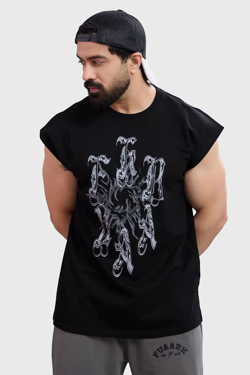Ash Capsleeves Tank Black by Fuaark Nz