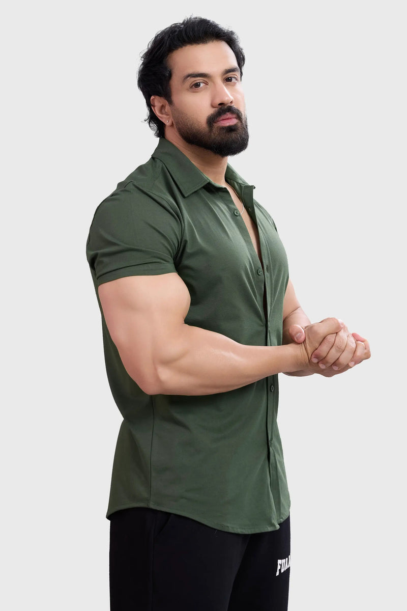 Aero Shirt Olive by Fuaark Nz