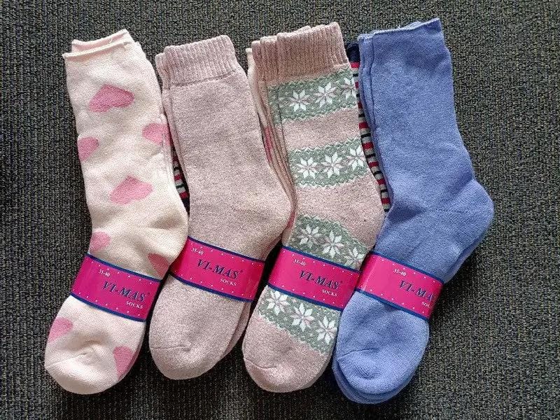 dealonline.co.nz dealonlinenz 60 Pairs Women's Thick Thermal Crew Socks, Size 6-10 60 Pairs Women's Thick Thermal Crew Socks, Size 6-10