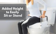 2 in 1 Raised Toilet Seat with Removable Padded Arms, Standard Seat by salelink.co.nz