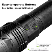 Long Range Powerful USB Input and Output Rechargeable LED Flashlight 30W 1500m by dealonline.co.nz