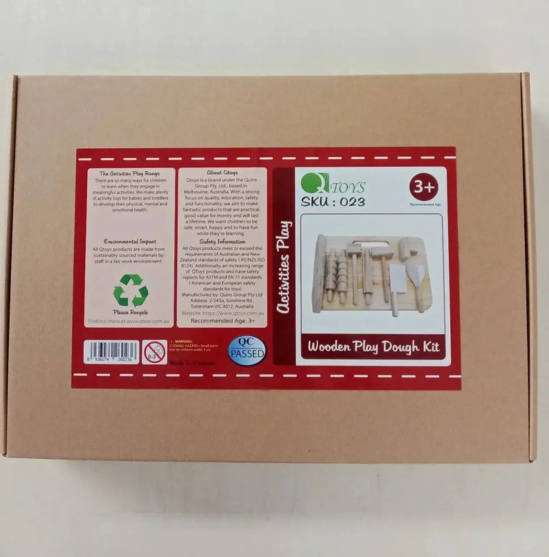 Wooden Playdough Kit - QToys | Wooden Toy NZ by Curious Moonbeam