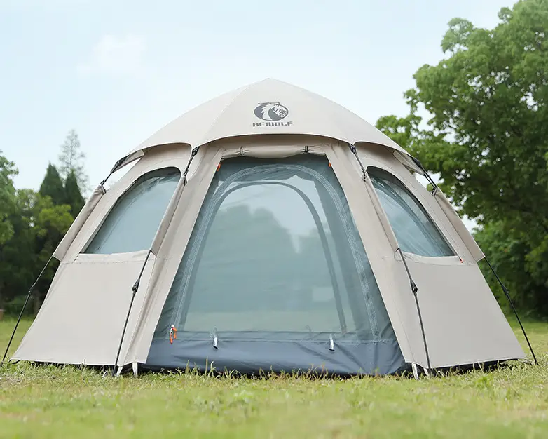 Large Hexagon Double-Layer Waterproof Camping Tent DYLF2063 by ECOTREK