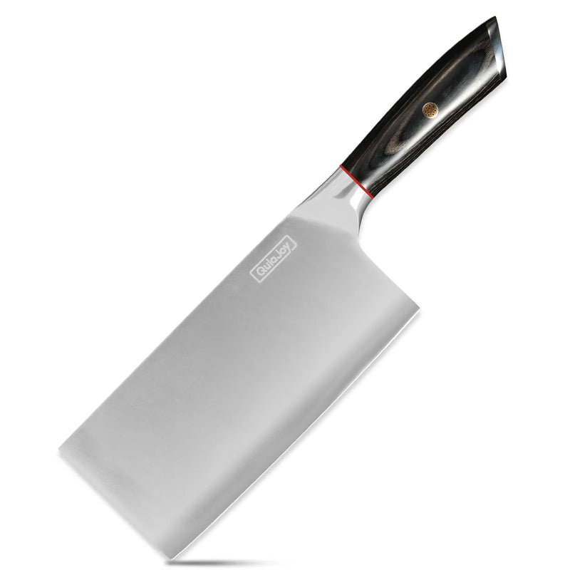 Qulajoy Meat Cleaver Knife - 7.3 Inch High Carbon Stainless Steel Butcher Knife For Meat Cutting Slicing Vegetables- Professional Chopper Knife For Home Kitchen Chef Knife - Steel Meat Cleaver Knife by China Dropship