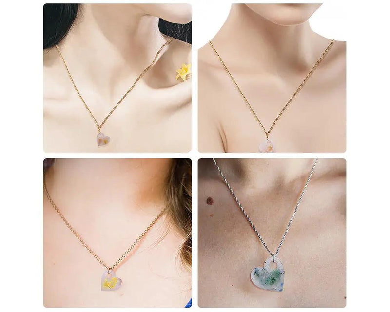 Pendulum Moulds with hole - Heart Sharp - 02 by Resin Art NZ