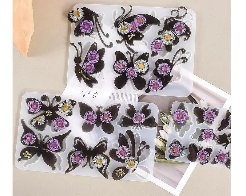 DIY Butterfly Silicone Resin Moulds Earrings Pendant Epoxy Casting Moulds - 28 by Resin Art NZ