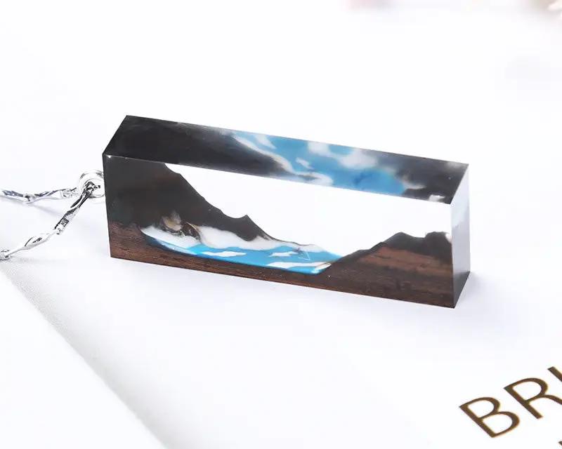 Fake Mountain Resin Epoxy Craft Wood Natural Snow Mountain Dried Flower Resin Decorative Craft Pendant Micro Landscape Making for Jewelry - 2 by Resin Art NZ