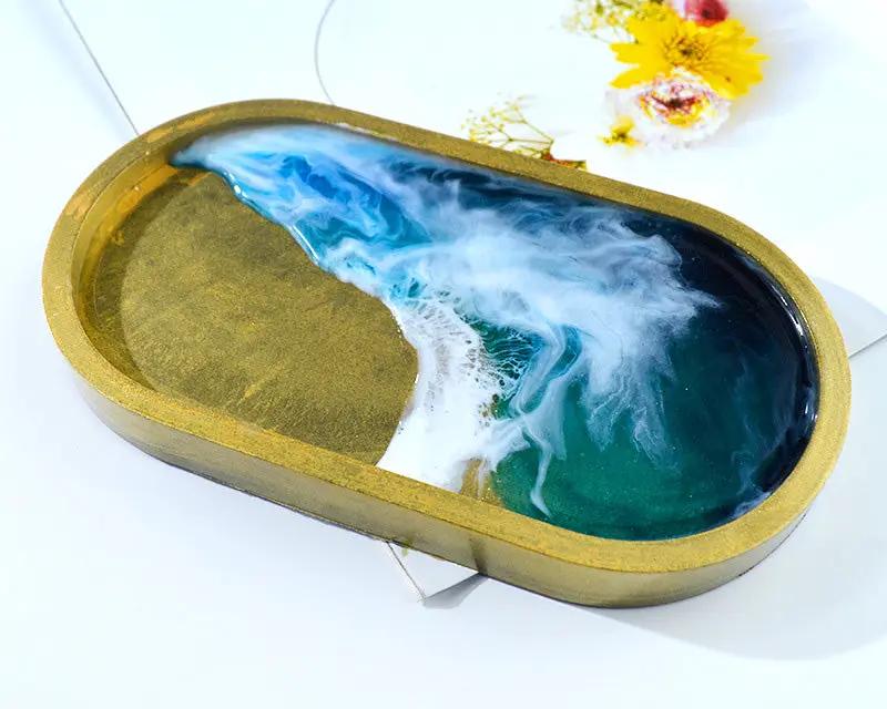 Plate Moulds - Large Tray Resin Mould, Craft Jewelry Making Tools Epoxy Mould Resin Mould Silicone Mould (Oval) by Resin Art NZ