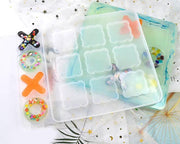 Tic Tac Toe Mold X O Board Game Silicone Resin Mould Kit Modern Farmhouse Porch Game Table for Kids Friends Adults by Resin Art NZ