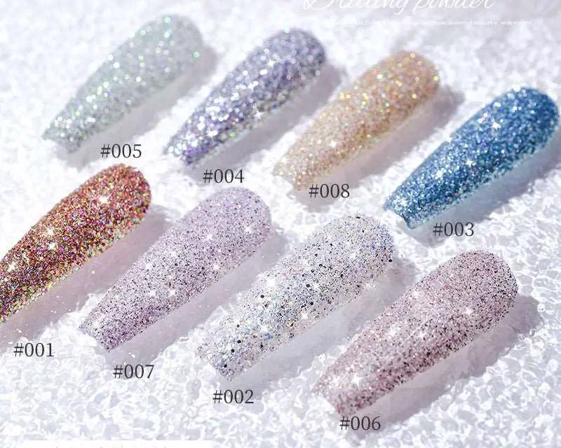 8 Colour Fine Glitter 3ml for Resin Filler Nail Oil Painting Crystal Diamond Powder by Resin Art NZ