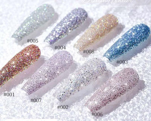 8 Colour Fine Glitter 3ml for Resin Filler Nail Oil Painting Crystal Diamond Powder by Resin Art NZ