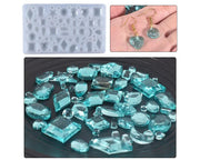 Gemstone Shape Moulds Diamond Stud Earrings Drip Moulds Love Geometric Drops Moon Five Stars Pendant by Resin Art NZ