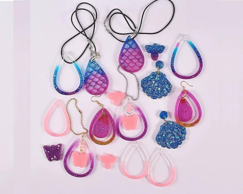 DIY Silicone Resin Moulds Earrings Pendant Epoxy Casting Moulds - 26 by Resin Art NZ