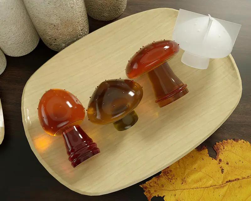 Mushroom Moulds Fun showcase Plant Silicone Molds Set for Epoxy Resin Soap Candle Wax Polymer Clay Concrete Plaster Fondant by Resin Art NZ