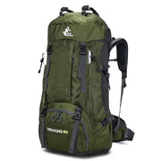 Mead's Supply & Equipment Outfitters limited Backpacks & Hiking Bags 60L Hiking Backpack with Rain Cover — Lightweight Nylon Trekking Pack 60L Hiking Backpack with Rain Cover — Lightweight Nylon Trekking Pack