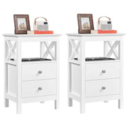 2x Side Table Nightstand End Table by Yaheetech