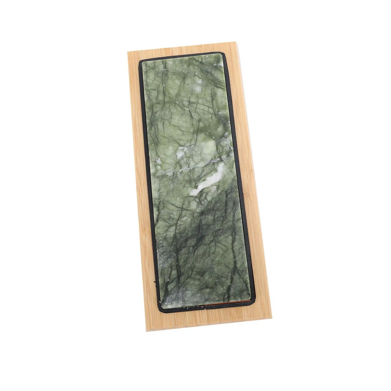 Green Jade Sharpening Stone 2 Side Grit 10000 Fine Polishing Whetstone With Bambusoideae Base Angle Guide by China Dropship