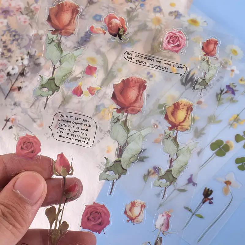 Multiple Flower Material Stickers - Sealed in Pocket Pack by Resin Art NZ