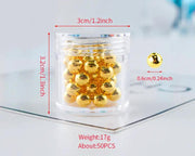 Golden Beads - 6mm Golden Pearl Beads No Hole Loose ABS Plastic Pearl Beads Resin Filling Material Pearl Beads for Resin Art Crafting by Resin Art NZ