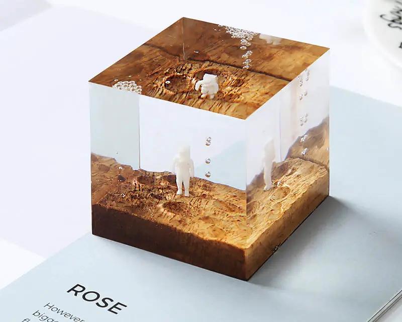Resin Mould Decoration Filler Accessories Gift 3D Model Wood Block Simulated Space Wood Mars Moon Surface For DIY Resin Craft by Resin Art NZ