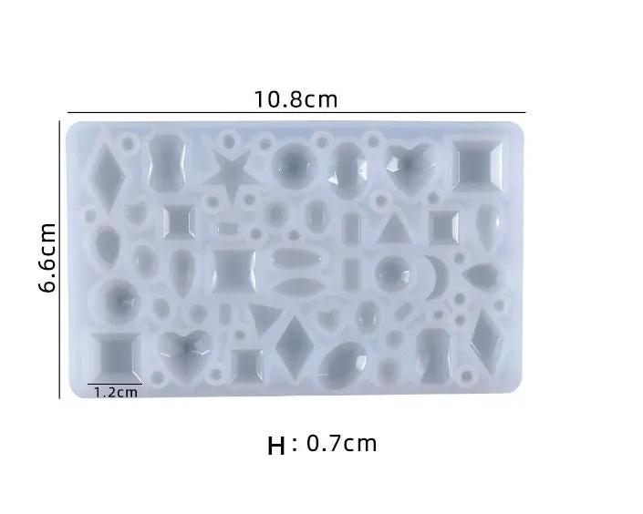 Gemstone Shape Moulds Diamond Stud Earrings Drip Moulds Love Geometric Drops Moon Five Stars Pendant by Resin Art NZ