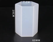 DIY Plant Pot mould, Cube and Cylinder Resin Planter moulds, Square Silicone moulds, DIY Flower Pot moulds, Pen Holder moulds - Hexagonal by Resin Art NZ