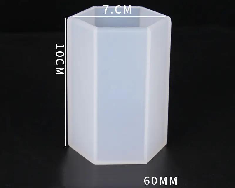 DIY Plant Pot mould, Cube and Cylinder Resin Planter moulds, Square Silicone moulds, DIY Flower Pot moulds, Pen Holder moulds - Hexagonal by Resin Art NZ