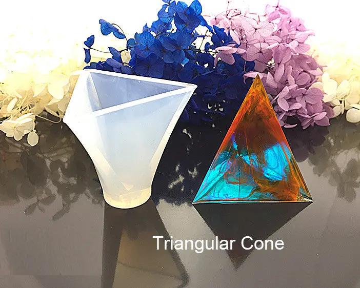 Triangular Cone Moulds Hexagonal Silicone Resin Moulds Super flexible, Super Transparent Clear, Moulds for Casting with Resin, Cement, Candle by Resin Art NZ