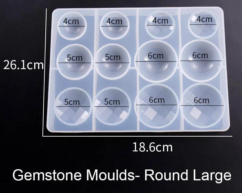 Gemstone Shape Moulds Diamond Stud Earrings Drip Moulds Love Geometric Drops Moon Five Stars Pendant by Resin Art NZ