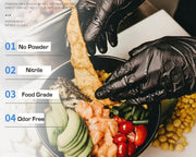 Disposable Black Gloves Food Grade Pack of 10 Durable Rubber Protectors for Resin Craft, Pouring and Cleaning by Resin Art NZ