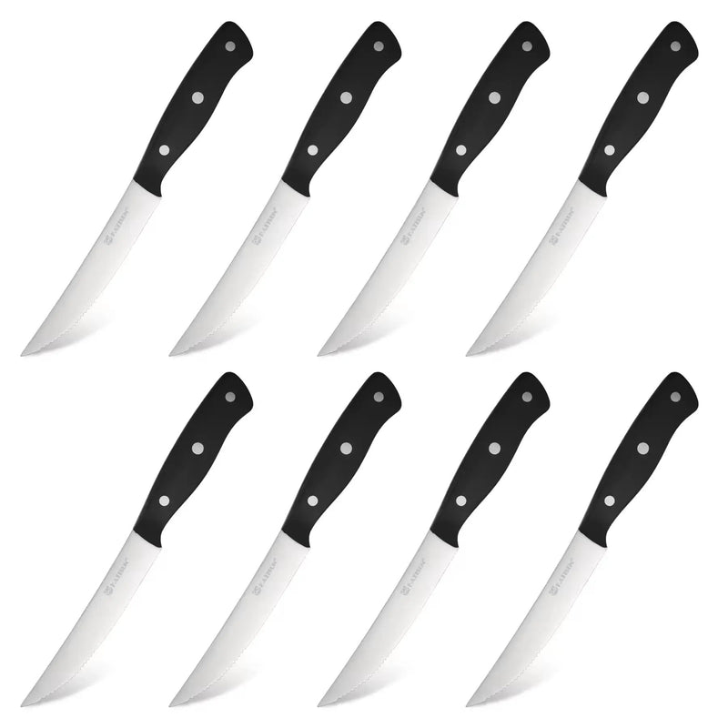 8-Piece 4.5-Inch Steak Knife Set, Carbon Steel Double Bevel, With Eco-Friendly POM Handles And Gift Box - Primary color by China Dropship