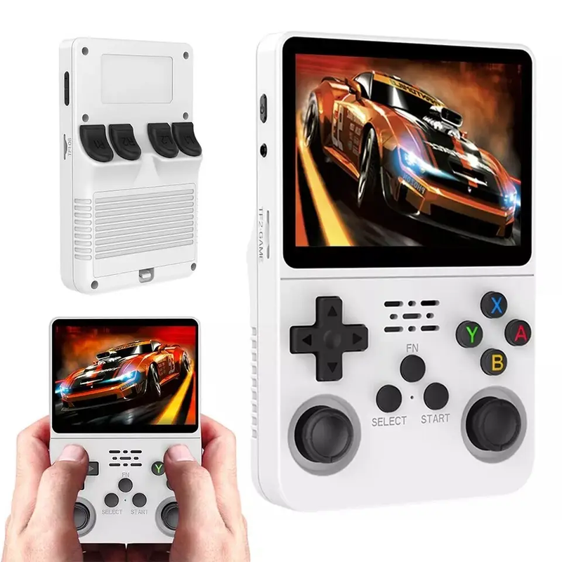 Handheld Game Console with Game Card - White by salelink.co.nz