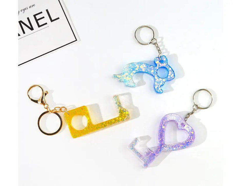 Keychain Resin Silicone Mould, No Touch Door Opener Resin Mould by Resin Art NZ