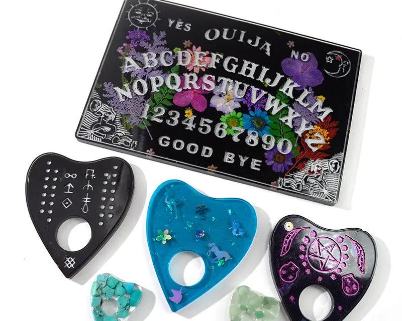 Oujia Board Moulds and Planchette Resin Moulds, Gothic Epoxy Resin Silicone Moulds for Ouija Board Game, Pendant, Resin Crafts by Resin Art NZ