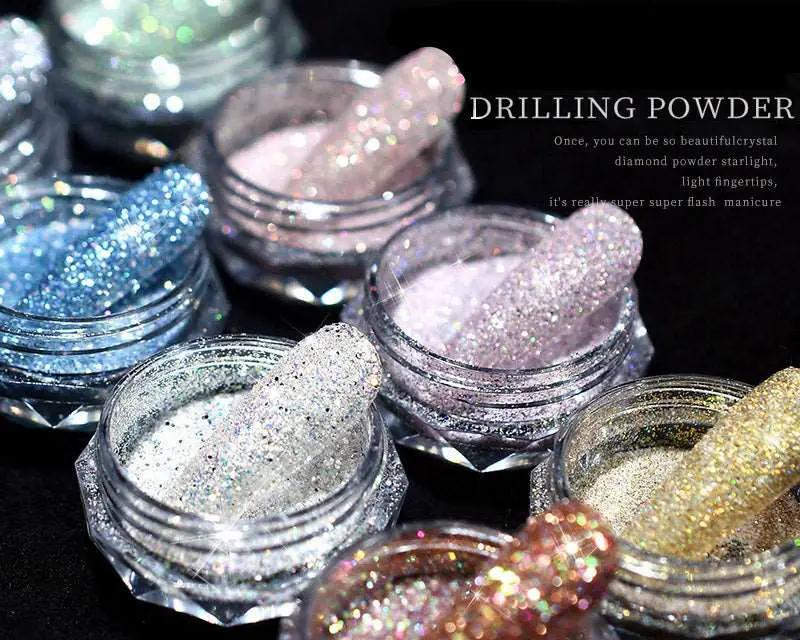 8 Colour Fine Glitter 3ml for Resin Filler Nail Oil Painting Crystal Diamond Powder by Resin Art NZ