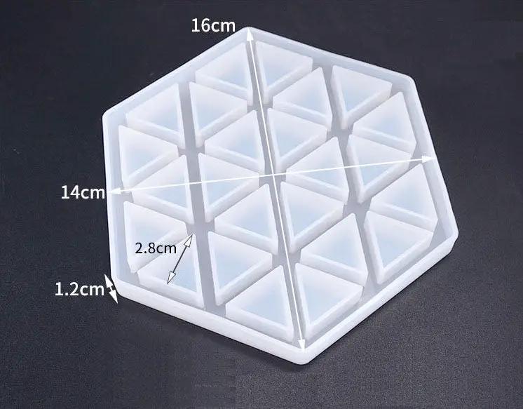 Coaster Moulds - Hollow Hexagonal by Resin Art NZ