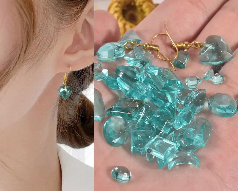 Gemstone Shape Moulds Diamond Stud Earrings Drip Moulds Love Geometric Drops Moon Five Stars Pendant by Resin Art NZ