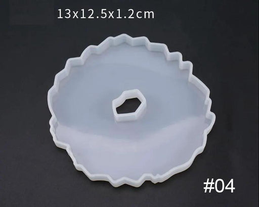 Irregular Coaster Moulds - 01 with hole by Resin Art NZ