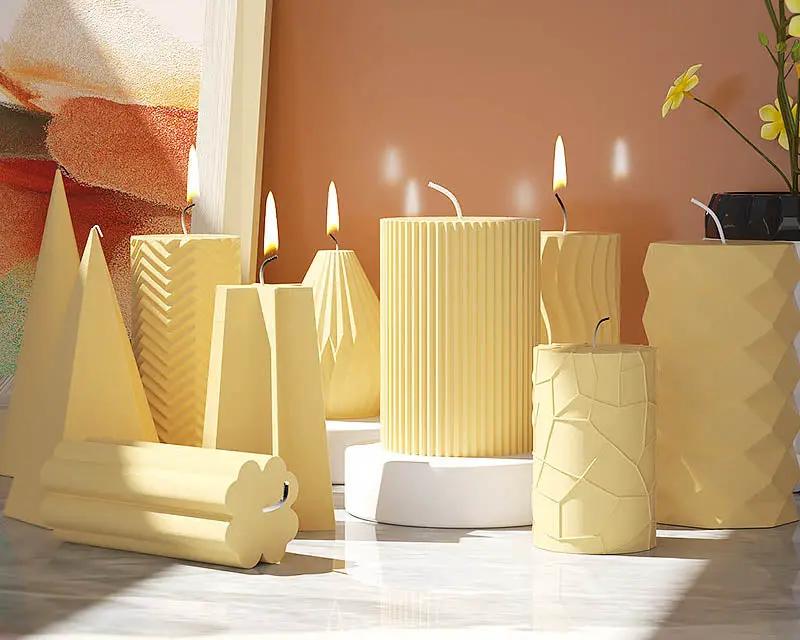 Candle Casting Mould with Resin, Cement, Candle - 02 by Resin Art NZ