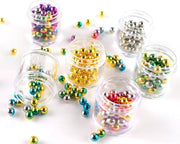 Golden Beads - 6mm Golden Pearl Beads No Hole Loose ABS Plastic Pearl Beads Resin Filling Material Pearl Beads for Resin Art Crafting by Resin Art NZ