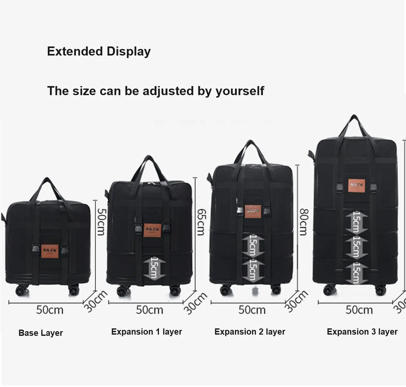 158L Expandable Luggage Bag – Foldable Rolling Travel Bag XCMF1183 by ECOTREK